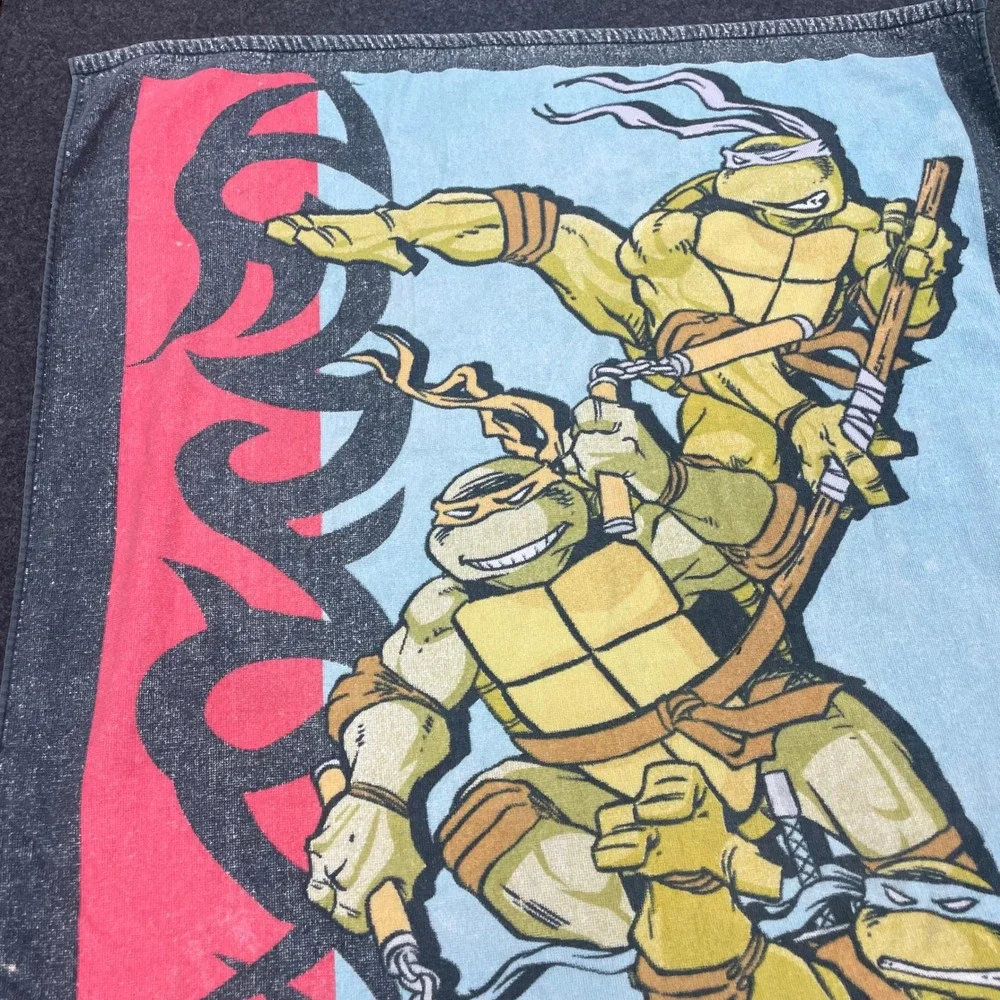Vintage 2003 Teenage Mutant Ninja Turtles TMNT Beach Towel Peter Laird Graphic